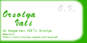 orsolya vali business card